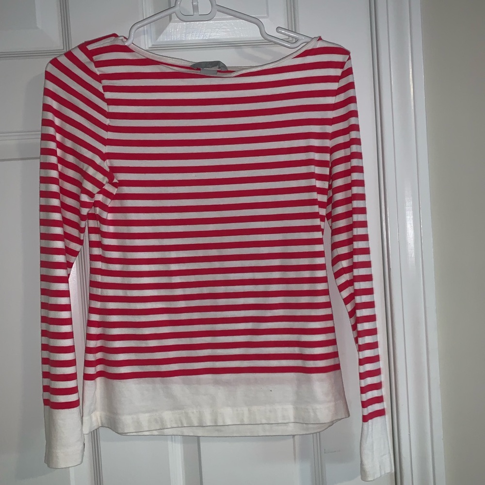 Hot link & white striped long sleeve